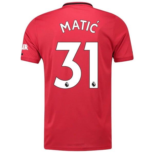 Camiseta Manchester United NO.31 Matic 1ª 2019-2020 Rojo